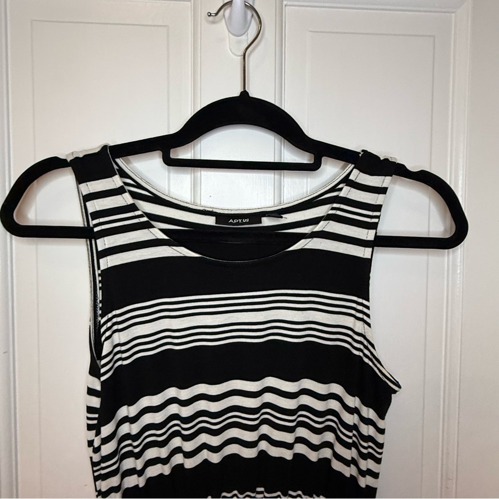 Apt. 9 Black and White Asymmetrical Fit and Flare Dress - Picture 2 of 11